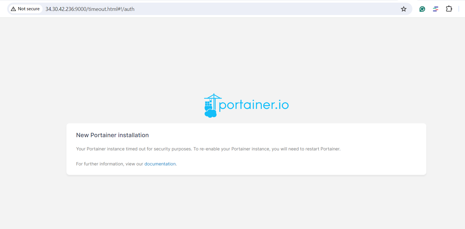 portainer-timeout-web-interface
