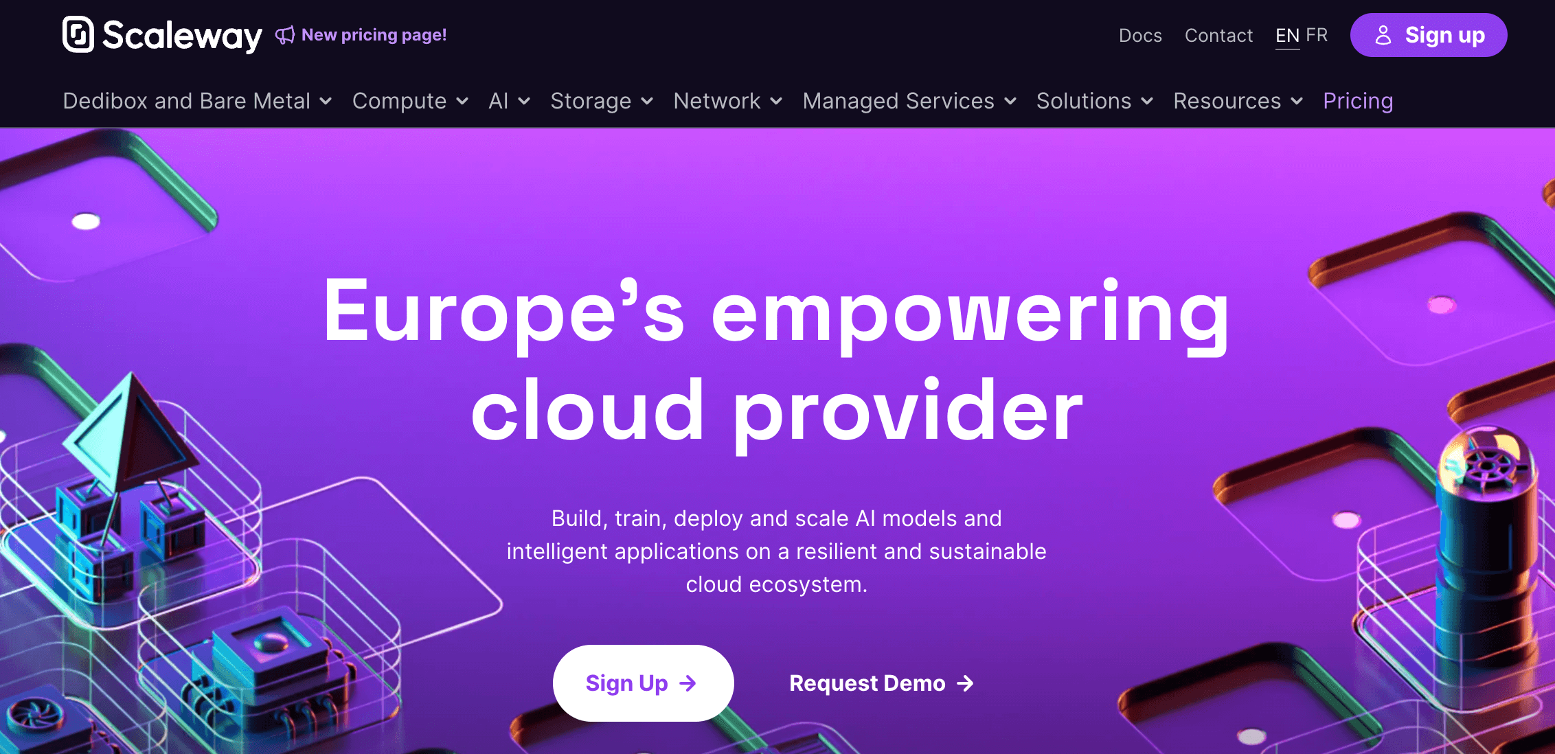 Scaleway website home page