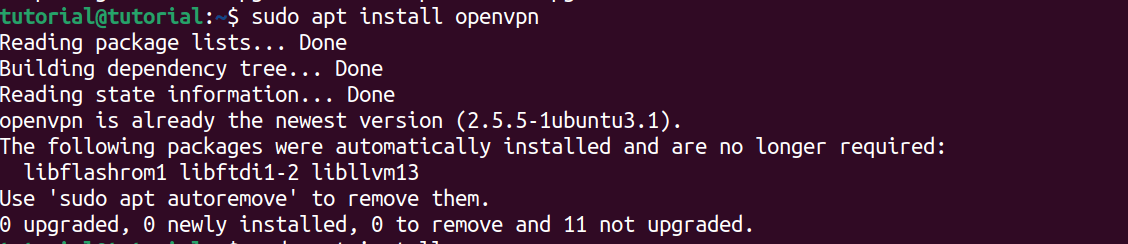 installing openvpn