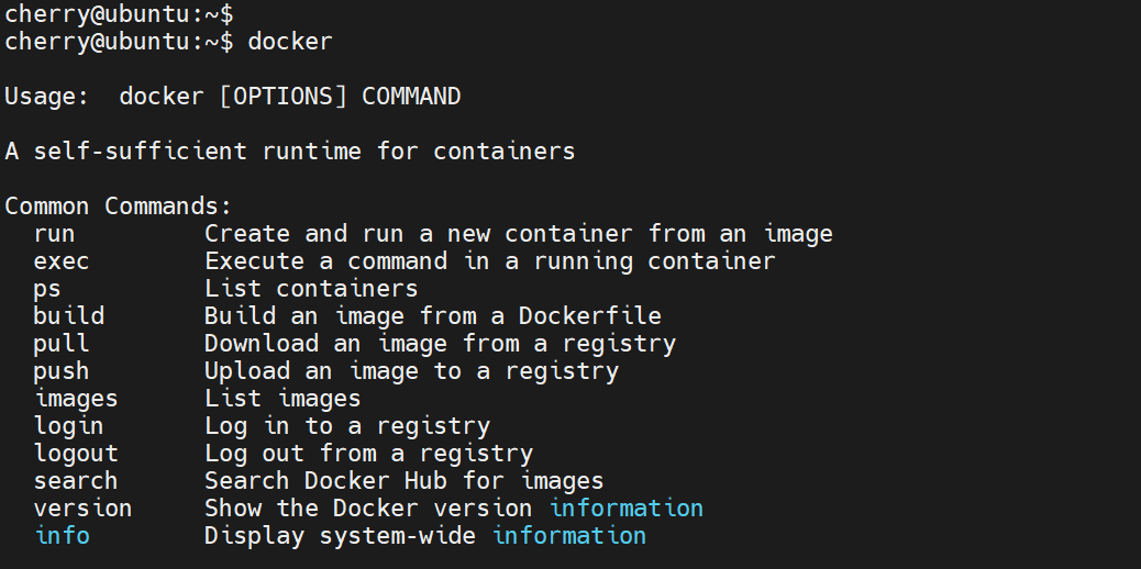 check-available-docker-commands