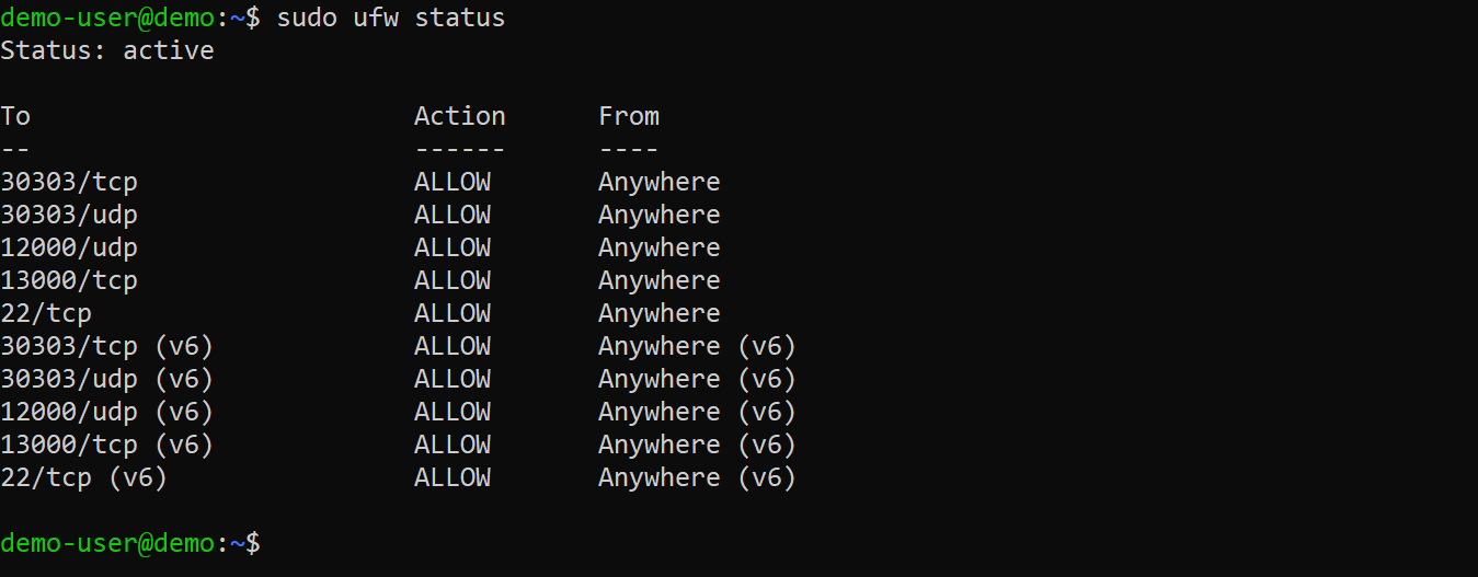 Check firewall status