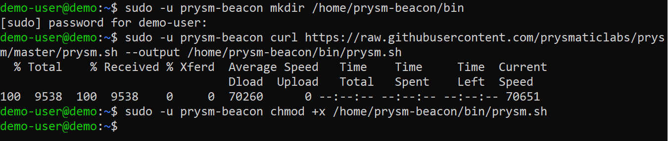 Download Prysm.sh script and make it executable