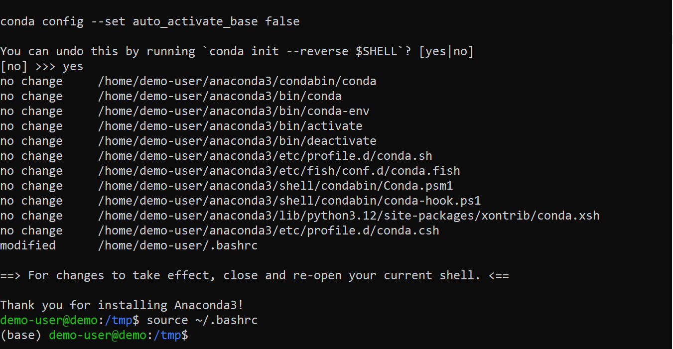 Automatically activate Anaconda and apply changes to current terminal