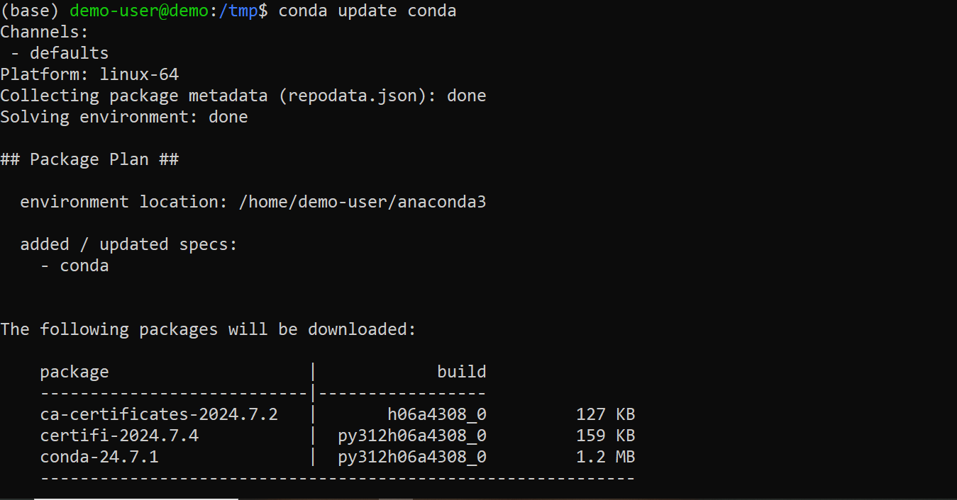 Update Anaconda