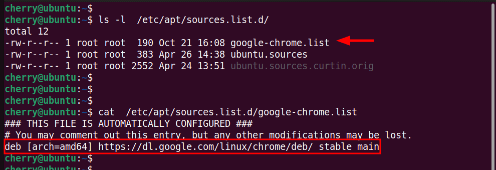 view-google-chrome-repository-sources-list-file