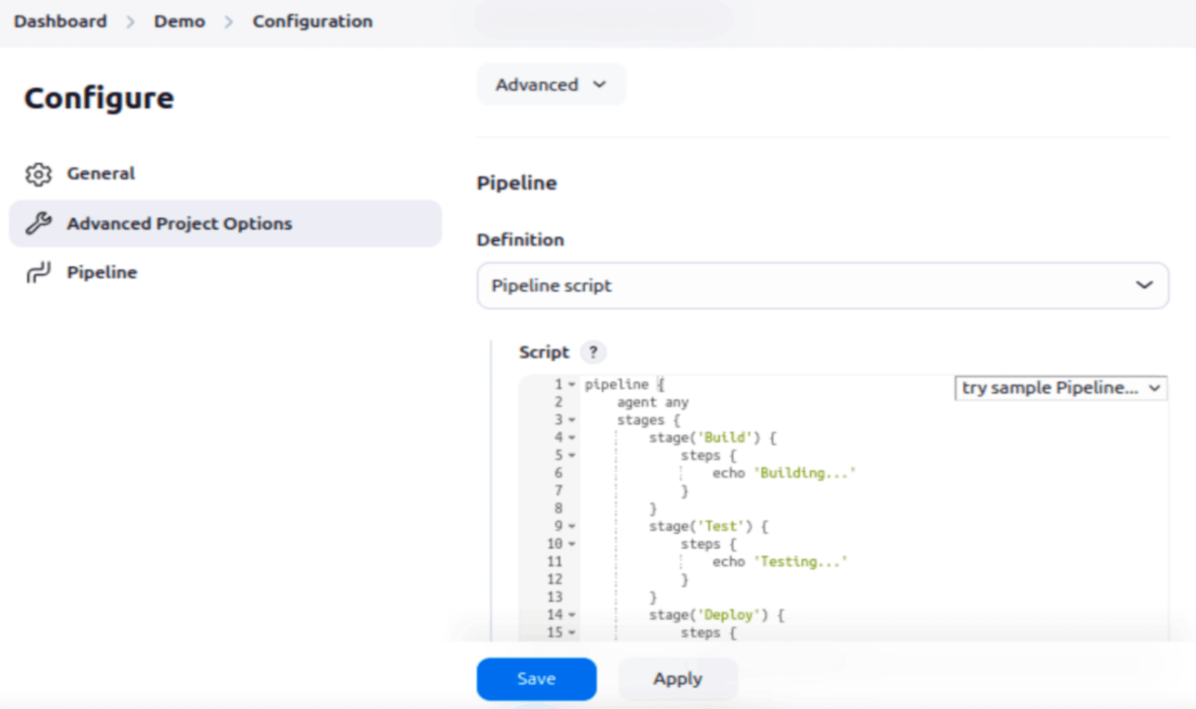 Pipeline script