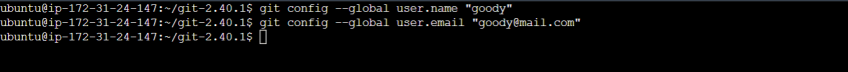 Add username and email to Git