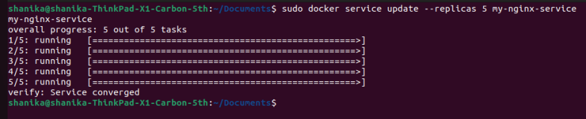 Update Docker Swarm service