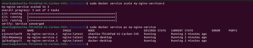 Scale Docker swarm service