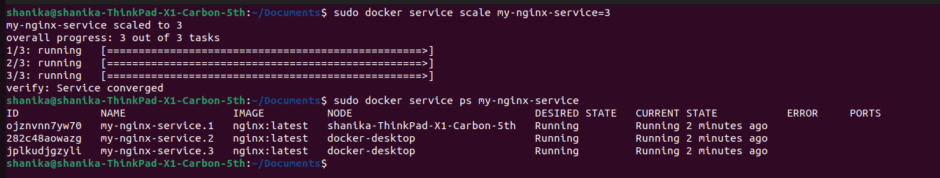Scale Docker swarm service