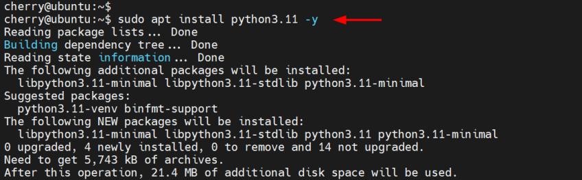 Python 3.11 installation