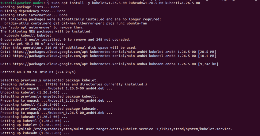 install kublet,kubeadm,kubectl