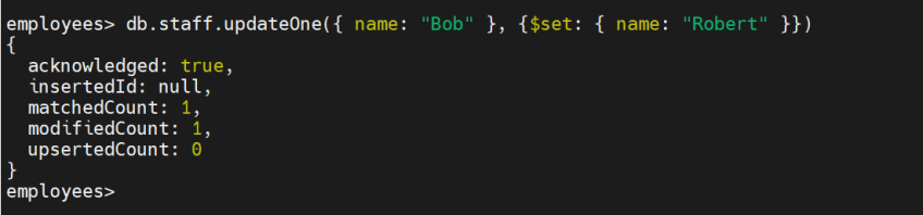 Update a single mongodb entry