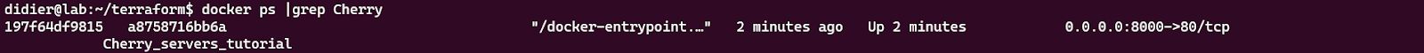 docker ps |grep Cherry