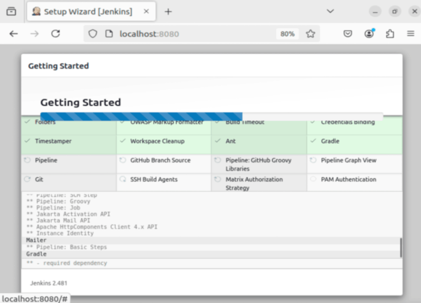 Jenkins plugin installing