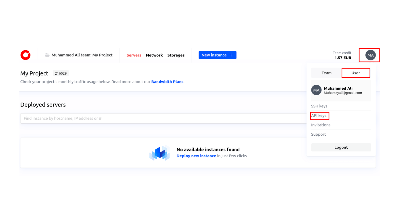 Get Project ID from Cherry Servers
