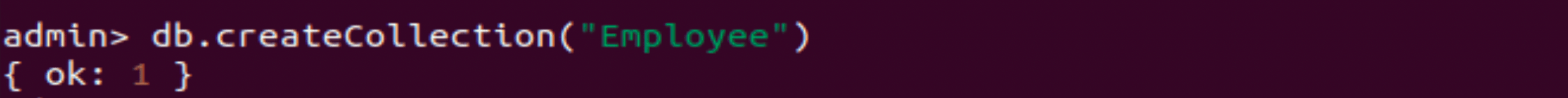 Create collection in mongodb