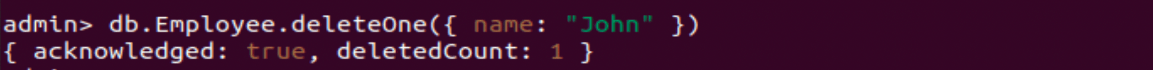 Delete document in mongodb