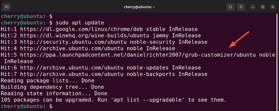 update-package-index-grub-customizer-ubunu